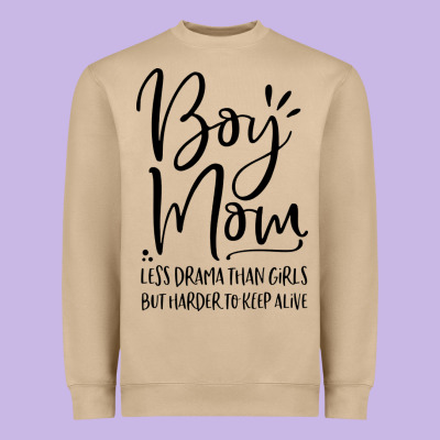 Boy Mom Less Drama Than Girls But Harder To Heavyweight Sweatshirt Designed By Artisfamous