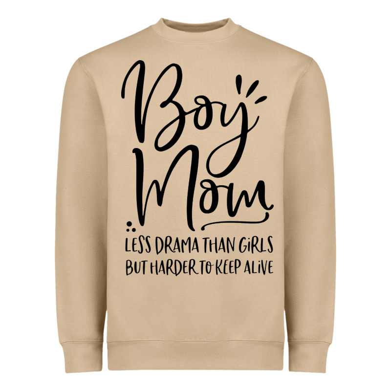 Boy Mom Less Drama Than Girls But Harder To Heavyweight Sweatshirt by artisFamous | Teevron