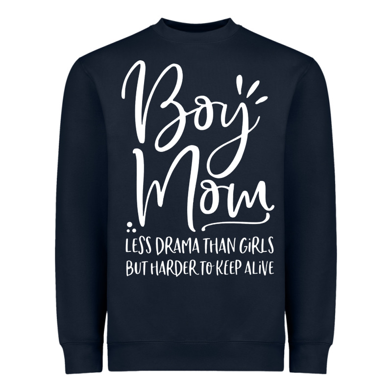 Boy Mom Less Drama Than Girls But Harder To Heavyweight Sweatshirt by artisFamous | Teevron
