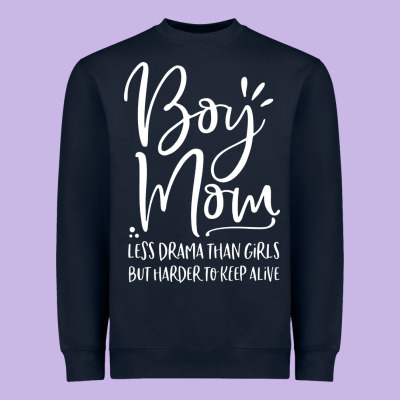 Boy Mom Less Drama Than Girls But Harder To Heavyweight Sweatshirt Designed By Artisfamous
