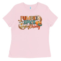 Bubblegum Pink pumpkin spice everything Ladies Tee - CowGirlArtShop