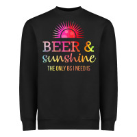 Black the only bs i need is beer sunshine Heavyweight Sweatshirt - artisFamous