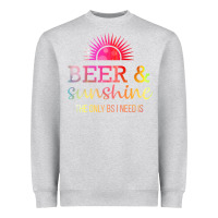 Heather Grey the only bs i need is beer sunshine Heavyweight Sweatshirt - artisFamous