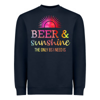 Navy the only bs i need is beer sunshine Heavyweight Sweatshirt - artisFamous