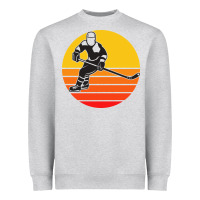 Heather Grey Hockey 1 Heavyweight Sweatshirt - artisFamous