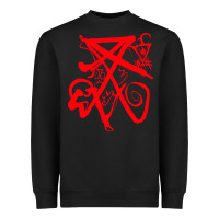 Black lucifer calligraphy 2 Heavyweight Sweatshirt - artisFamous
