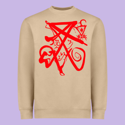 Lucifer Calligraphy 2 Heavyweight Sweatshirt Designed By Artisfamous