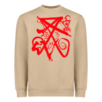 Mushroom lucifer calligraphy 2 Heavyweight Sweatshirt - artisFamous