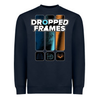 Navy dropped frames Heavyweight Sweatshirt - artisFamous