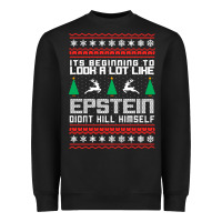 Black epstein didnt kill himself christmas Heavyweight Sweatshirt - artisFamous