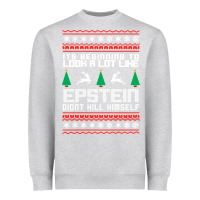 Heather Grey epstein didnt kill himself christmas Heavyweight Sweatshirt - artisFamous