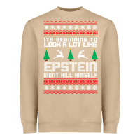 Mushroom epstein didnt kill himself christmas Heavyweight Sweatshirt - artisFamous