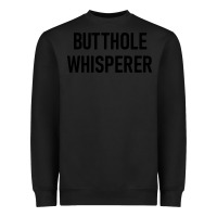 Black butthole whisperer Heavyweight Sweatshirt - artisFamous