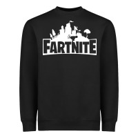 Black fartnite Heavyweight Sweatshirt - artisFamous