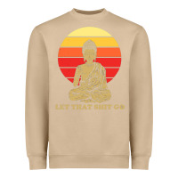 Mushroom let that shit go buddha Heavyweight Sweatshirt - artisFamous