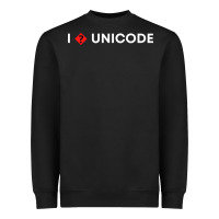 Black i � unicode Heavyweight Sweatshirt - artisFamous
