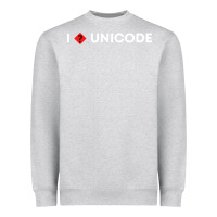 Heather Grey i � unicode Heavyweight Sweatshirt - artisFamous