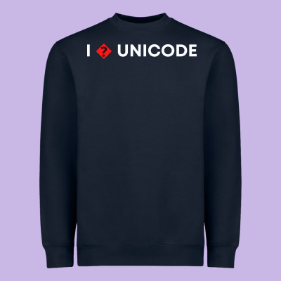 I � Unicode Heavyweight Sweatshirt Designed By Artisfamous