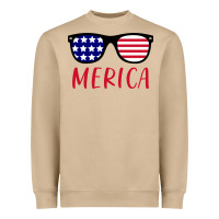 Mushroom Merica Usa Flag Sunglasses 4th Of July Heavyweight Sweatshirt - artisFamous