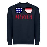Navy Merica Usa Flag Sunglasses 4th Of July Heavyweight Sweatshirt - artisFamous