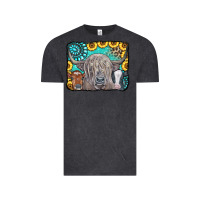 Vintage Black Cows Glitter Turquoise Leopard Sunflowers Vintage Tee - CowCowDesign