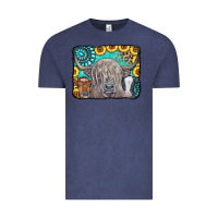 Vintage Denim Cows Glitter Turquoise Leopard Sunflowers Vintage Tee - CowCowDesign