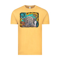 Vintage Mustard Cows Glitter Turquoise Leopard Sunflowers Vintage Tee - CowCowDesign