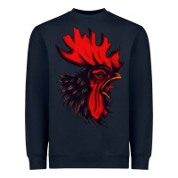 Navy rooster Heavyweight Sweatshirt - artisFamous