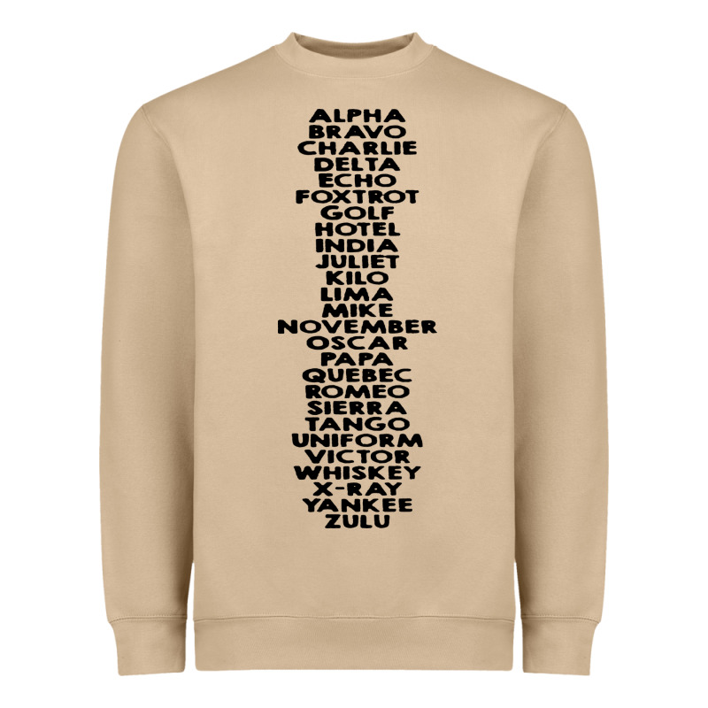 Phonetic Alphabet Heavyweight Sweatshirt by artisFamous | Teevron