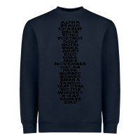 Navy phonetic alphabet Heavyweight Sweatshirt - artisFamous