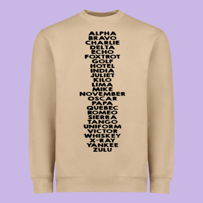 Phonetic Alphabet Heavyweight Sweatshirt Designed By Artisfamous