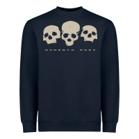 Navy memento mori three skulls Heavyweight Sweatshirt - artisFamous