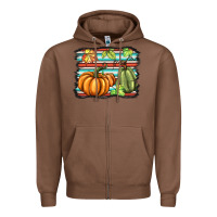 Chestnut fall pumpkin  background Zipper Hoodie - BarkalooDesign