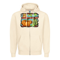 Sandshell fall pumpkin  background Zipper Hoodie - BarkalooDesign