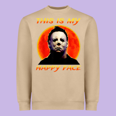 This Is My Happy Face Heavyweight Sweatshirt Designed By Artisfamous