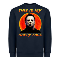 Navy this is my happy face Heavyweight Sweatshirt - artisFamous