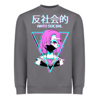 Storm antisocial wave anime Heavyweight Sweatshirt - artisFamous