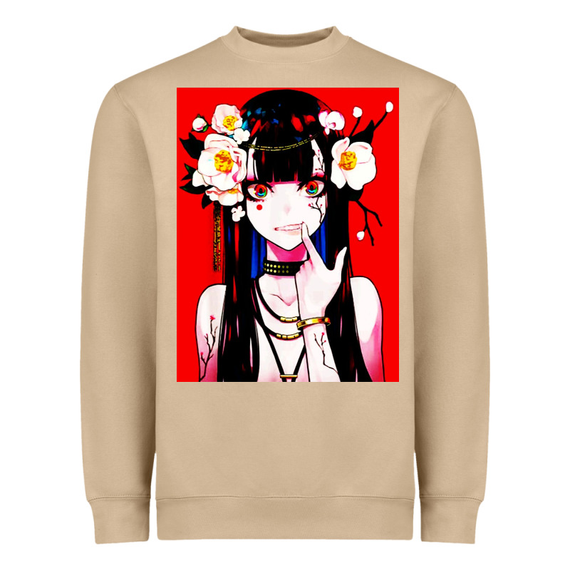 Anime Girl Japanese Heavyweight Sweatshirt by artisFamous | Teevron