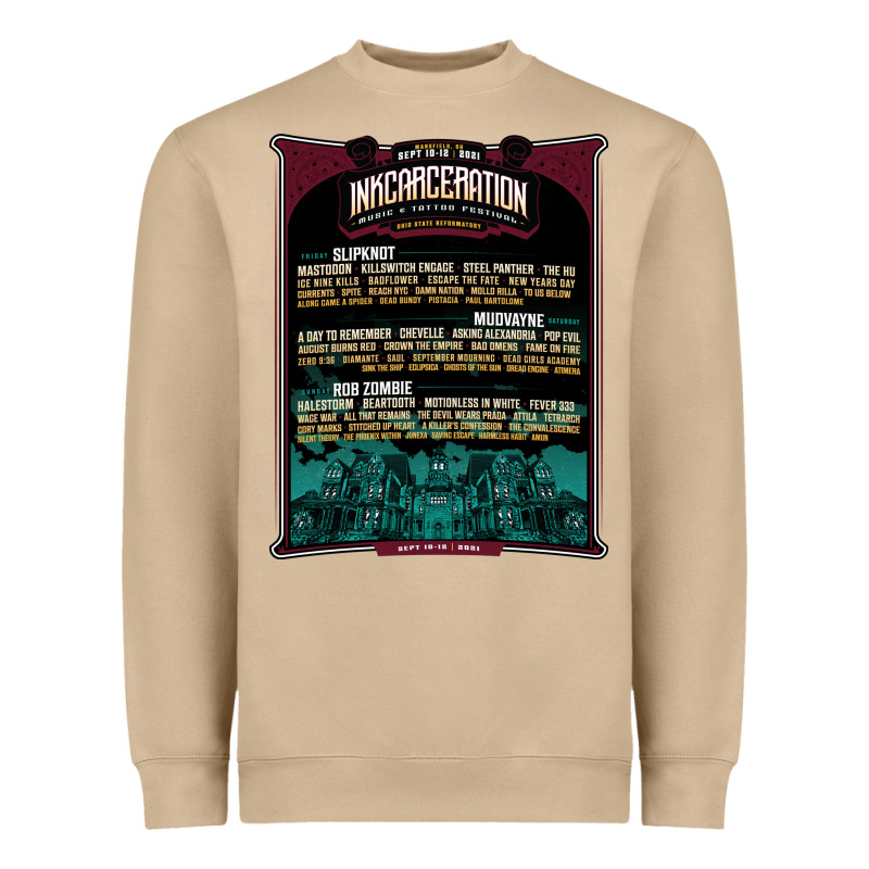 Face Mask Mansfield Ohio Inkcarceration Lineup Heavyweight Sweatshirt by artisFamous | Teevron