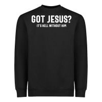 Black Got Jesus It's Hell Without Him - Christian Heavyweight Sweatshirt - artisFamous