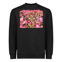 Black pink camouflage bunny background Heavyweight Sweatshirt - BarkalooDesign