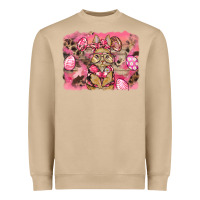 Mushroom pink camouflage bunny background Heavyweight Sweatshirt - BarkalooDesign