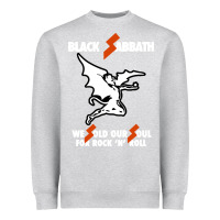 Heather Grey black rock and roll Heavyweight Sweatshirt - artisFamous