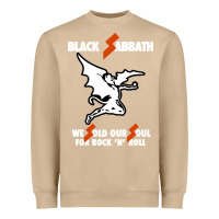 Mushroom black rock and roll Heavyweight Sweatshirt - artisFamous
