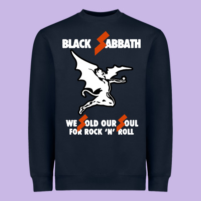 Black Rock And Roll Heavyweight Sweatshirt Designed By Artisfamous