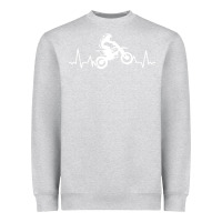 Heather Grey dirt bike Heavyweight Sweatshirt - artisFamous