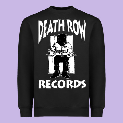 Death Row Records Black Heavyweight Sweatshirt Designed By Artisfamous