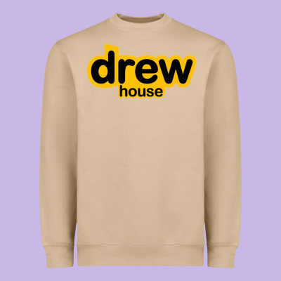 Drew Smile House Heavyweight Sweatshirt Designed By Artisfamous