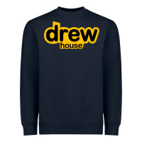 Navy drew smile house Heavyweight Sweatshirt - artisFamous