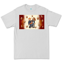 Dove Grey cartoon wizards Premium Tee - TumblerDesignByShophia